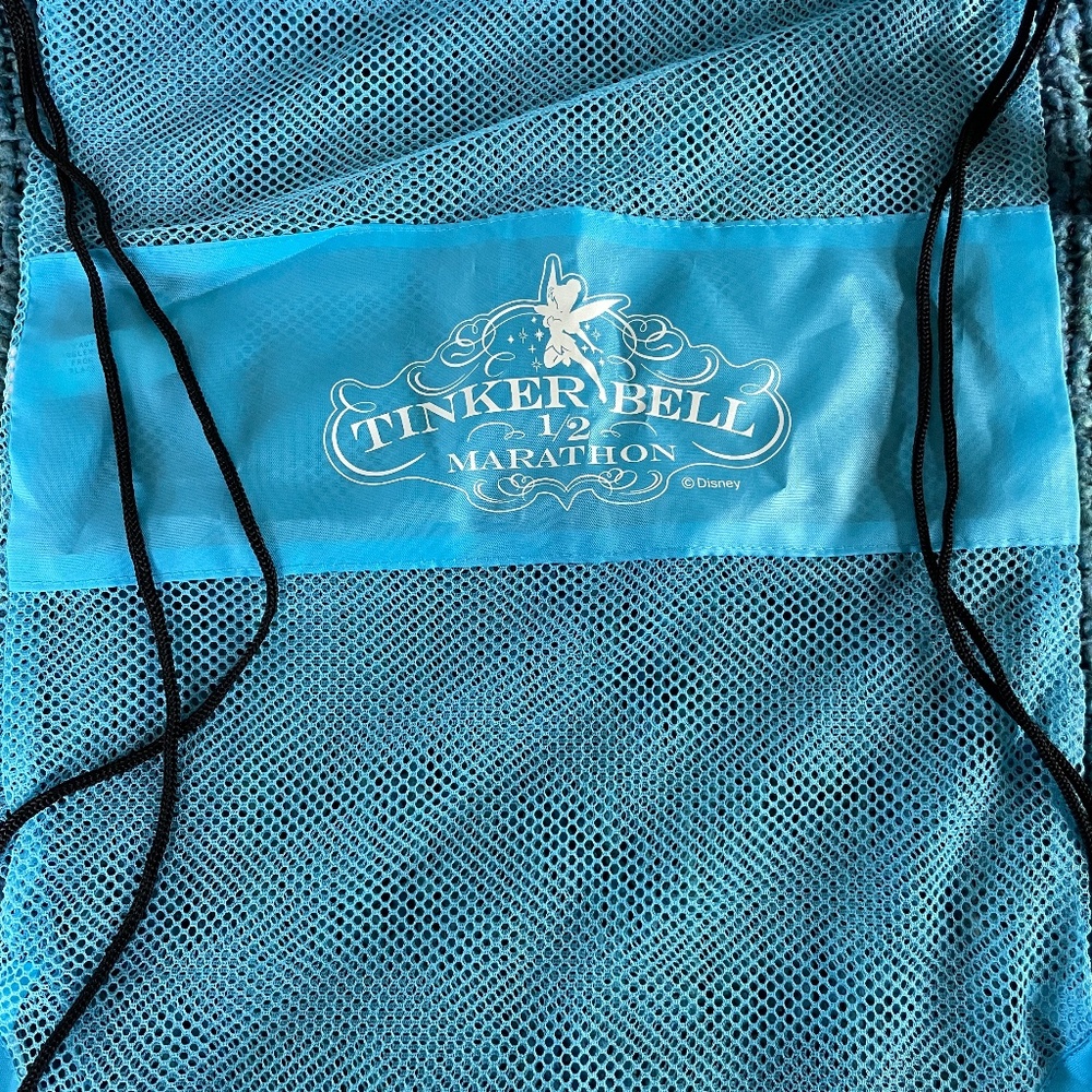 runDisney NEW Tinker Bell 1/2 Marathon Disney Cinch Backback Sack Bag